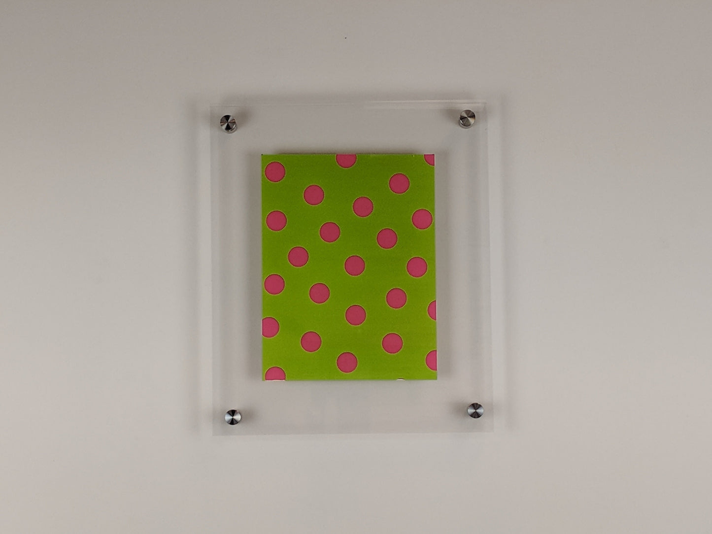 8.5x11 Acrylic Floating Frame Easy-Hang Wire Bracket and Standoff Bolts