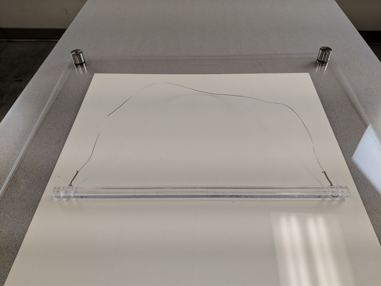 5x7 Acrylic Floating Frame Easy-Hang Wire Bracket and Standoff Bolts