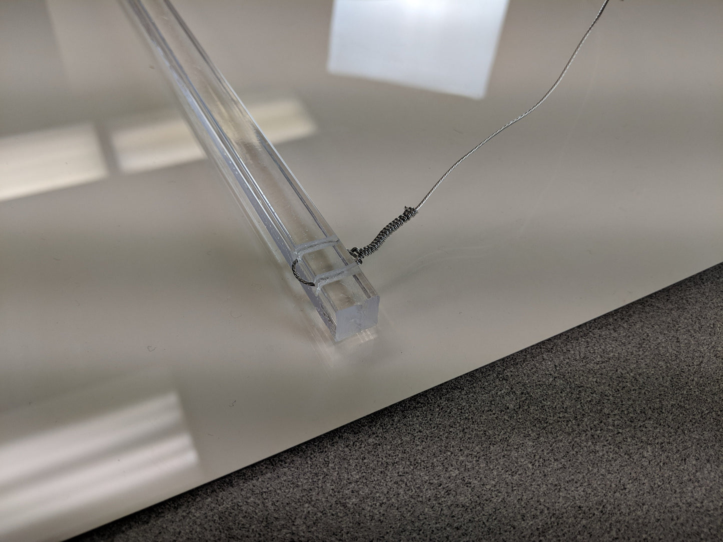 5x7 Acrylic Floating Frame Easy-Hang Wire Bracket and Standoff Bolts