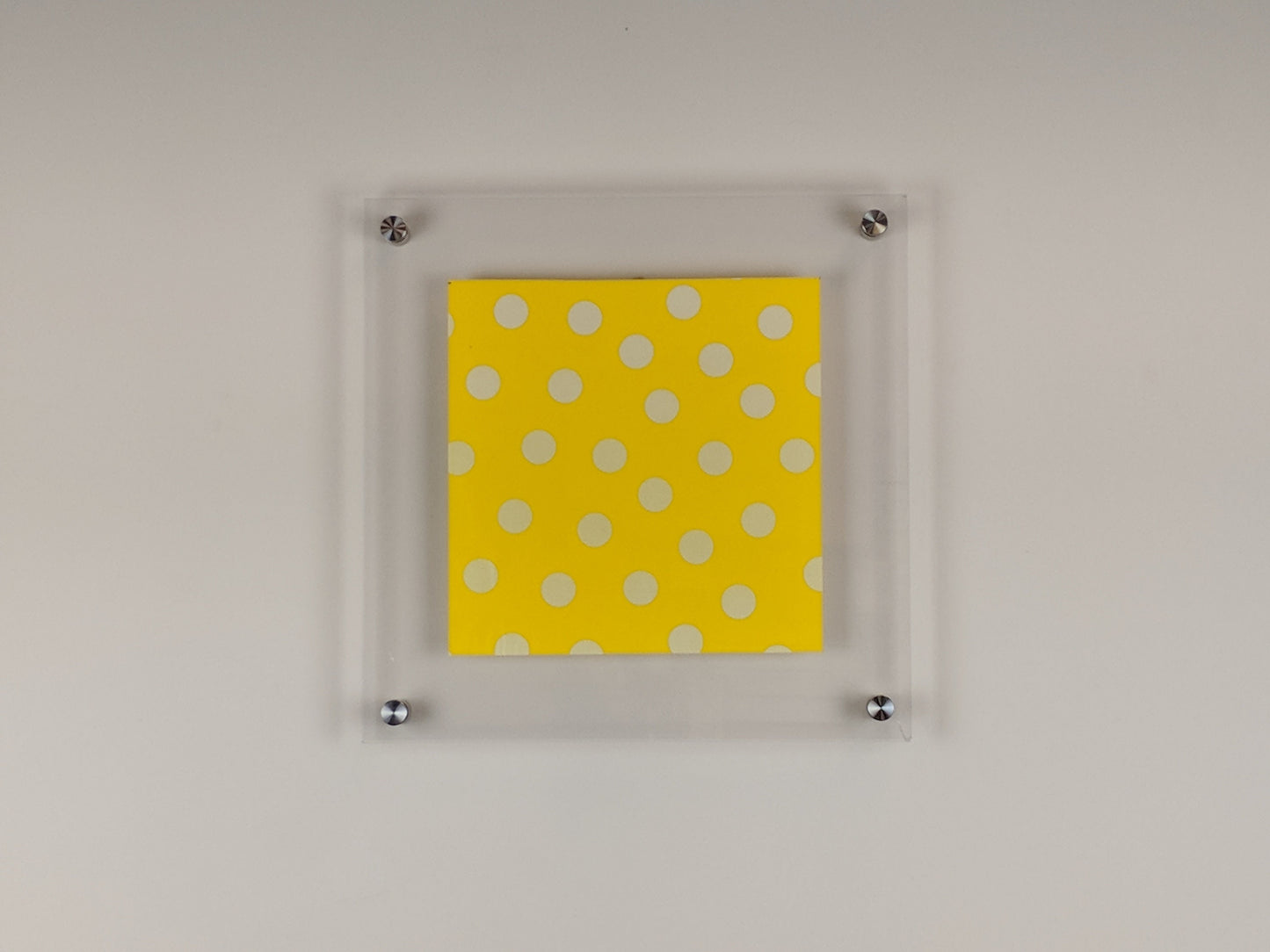 10x10 Acrylic Frame Easy-Hang Square With Standoff Bolts