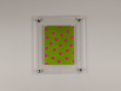 8.5x11 Acrylic Floating Frame Easy-Hang Wire Bracket and Standoff Bolts
